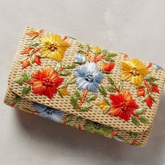 Anthropologie Handbags - 🆕 Anthropologie 🌸SALE🌸 Raffia Clutch